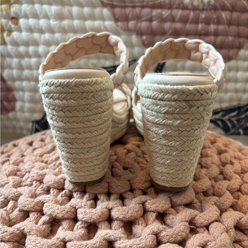 Braided Platform Wedge Sandals - Picture 4 of 5